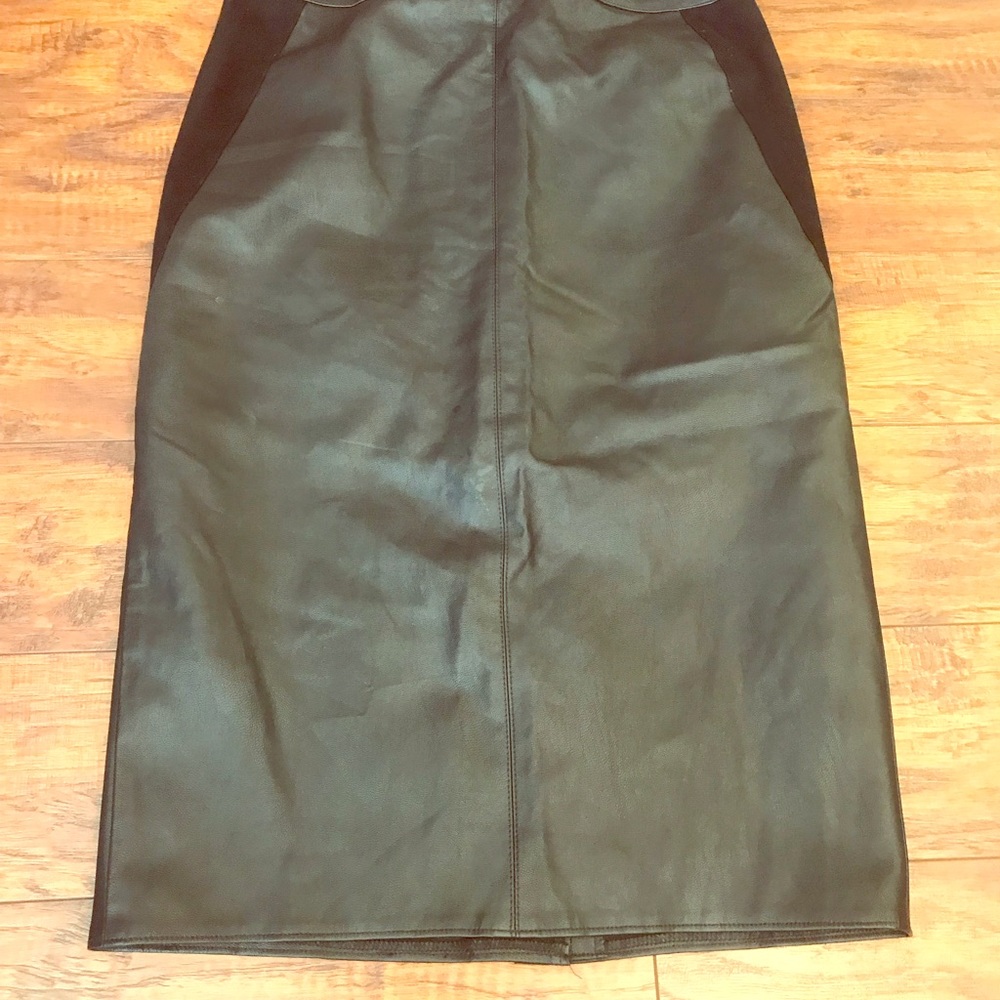 Dunnes Leather Look Pencil Skirt